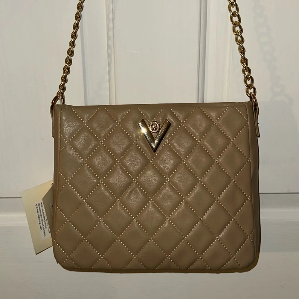 ‼️SALE‼️ NWT VALENTINO ORLANDI Crossbody in Taupe V-2005 - Picture 1 of 8